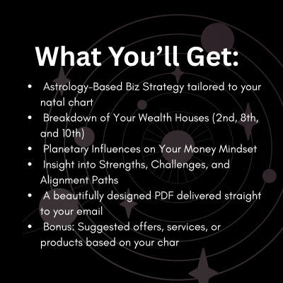 Birth Chart to Bank Astrology Strategy To Help Business Owners Make Money 