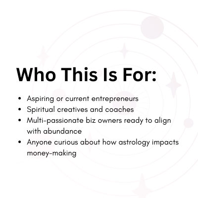 Birth Chart to Bank Astrology Strategy To Help Business Owners Make Money 